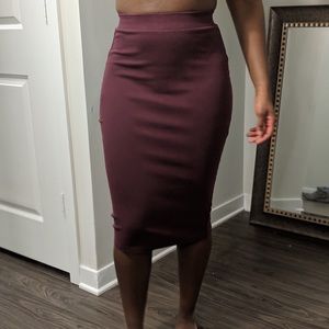 Burgundy Skirt